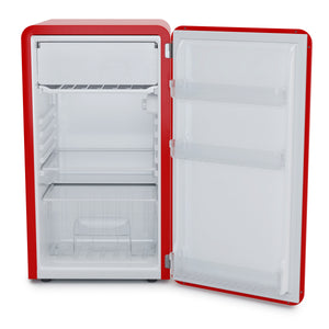 Kühlschrank mit Gefrierfach 90L rot