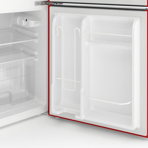 Kühlschrank mit Gefrierfach HOLO 90L rot