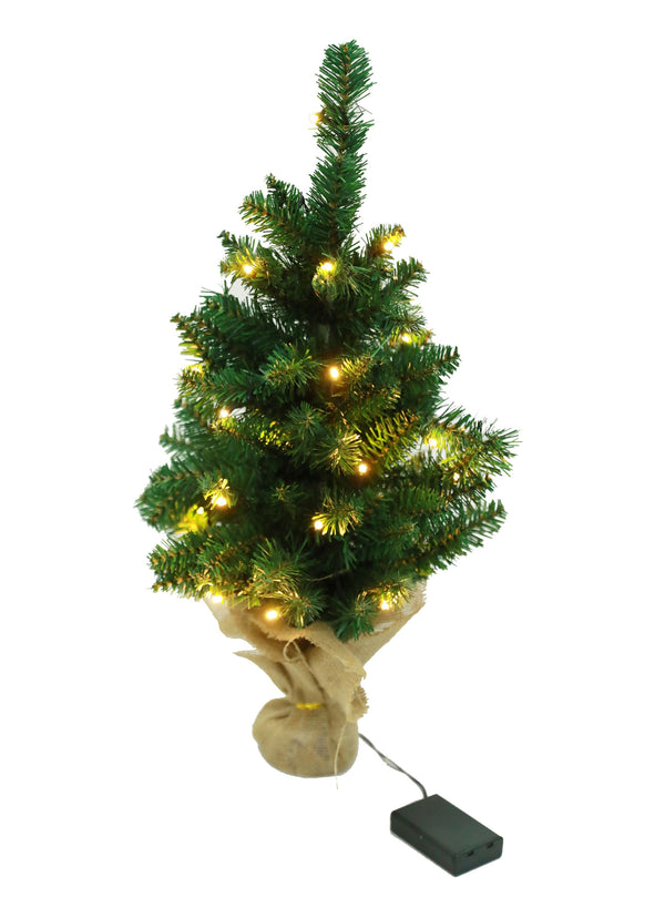 Künstlicher Weihnachtsbaum 60 cm mit Lichterkette