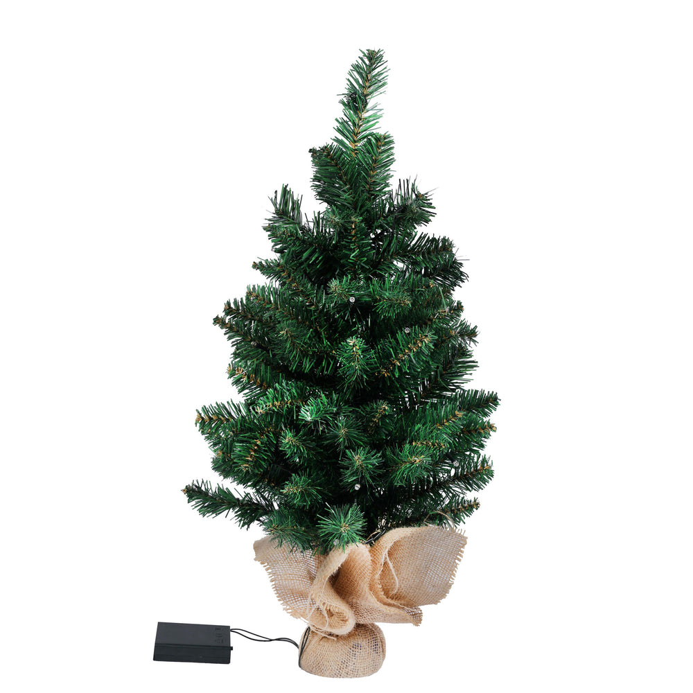 Albero di Natale artificiale da 60 cm con luci a stringa