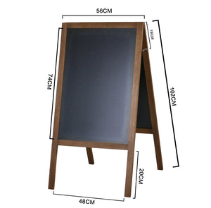 Cartello stradale con lavagna, 102 x 56 cm, marrone