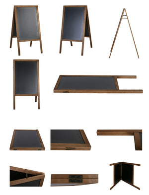 Cartello stradale con lavagna, 102 x 56 cm, marrone