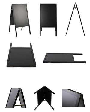 Cartello stradale con lavagna, 118 x 61 cm, nero