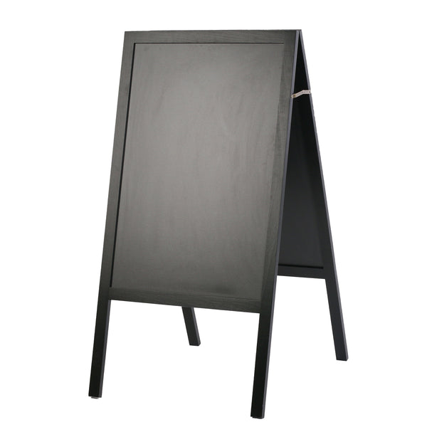 Cartello stradale con lavagna, 118 x 61 cm, nero