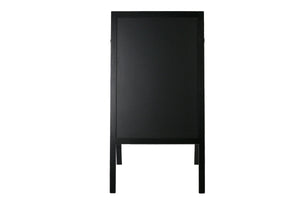 Cartello stradale con lavagna, 118 x 61 cm, nero