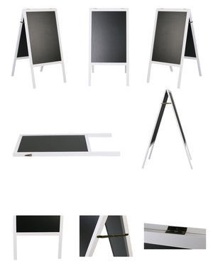 Cartello stradale con lavagna, 118 x 61 cm, bianco