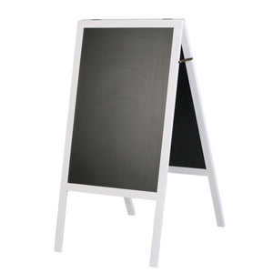 Cartello stradale con lavagna, 118 x 61 cm, bianco