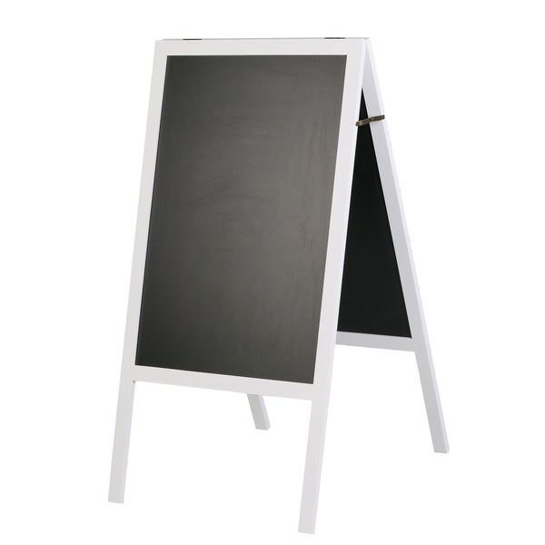 Cartello stradale con lavagna, 118 x 61 cm, bianco