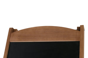 Cartello da marciapiede con lavagna e mensola, 110 x 41 cm, marrone