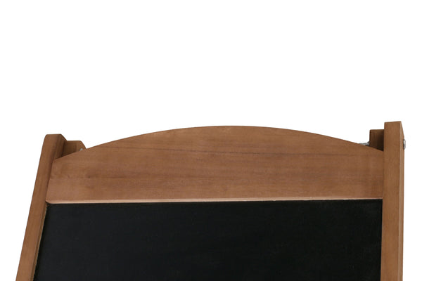 Cartello da marciapiede con lavagna e mensola, 110 x 41 cm, marrone