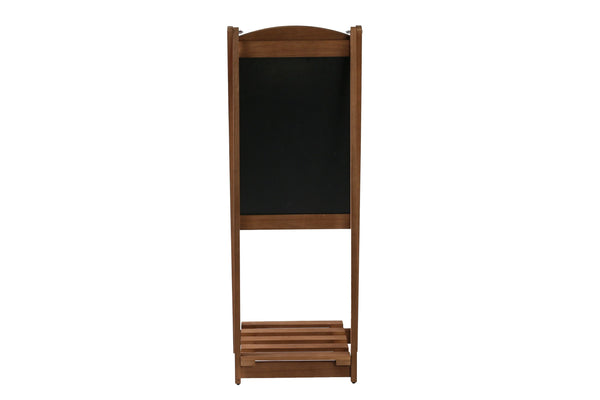 Cartello da marciapiede con lavagna e mensola, 110 x 41 cm, marrone