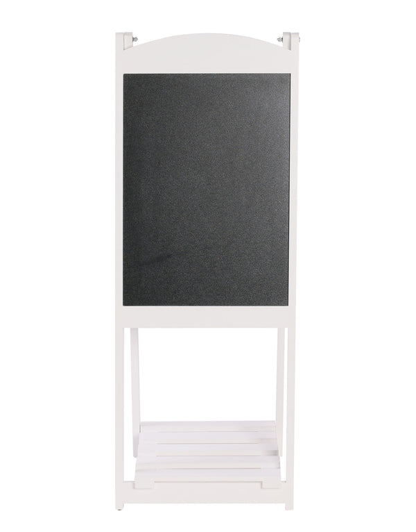 Cartello da marciapiede con lavagna e mensola, 110 x 41 cm, bianco