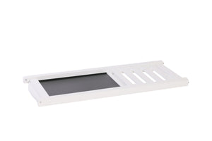 Cartello da marciapiede con lavagna e mensola, 110 x 41 cm, bianco