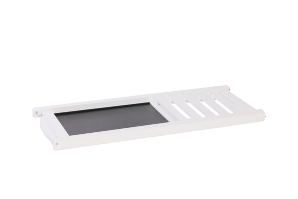 Cartello da marciapiede con lavagna e mensola, 110 x 41 cm, bianco