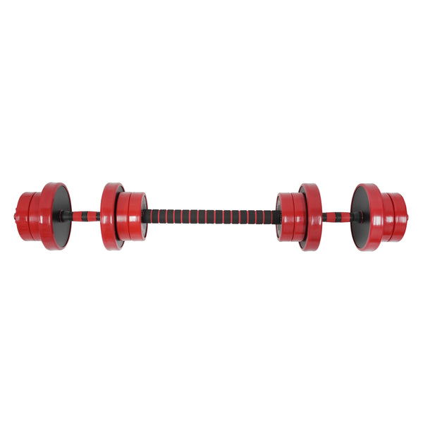 Kurzhantel Langhantel Set rot 20 kg