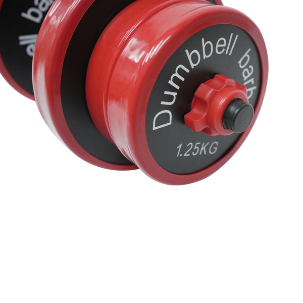 Kurzhantel Langhantel Set rot 20 kg