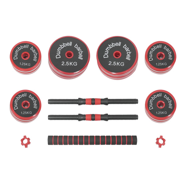Kurzhantel Langhantel Set rot 20 kg