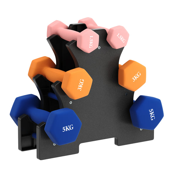 Kurzhantel Set 1.5 - 5 kg mit Ständer