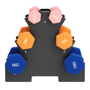 Kurzhantel Set 1.5 - 5 kg mit Ständer