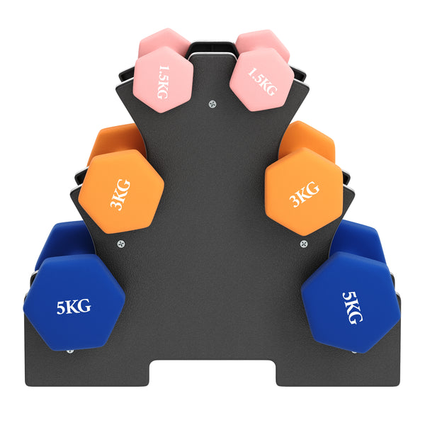 Kurzhantel Set 1.5 - 5 kg mit Ständer