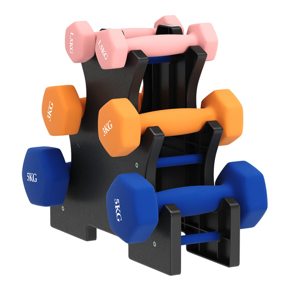 Kurzhantel Set 1.5 - 5 kg mit Ständer