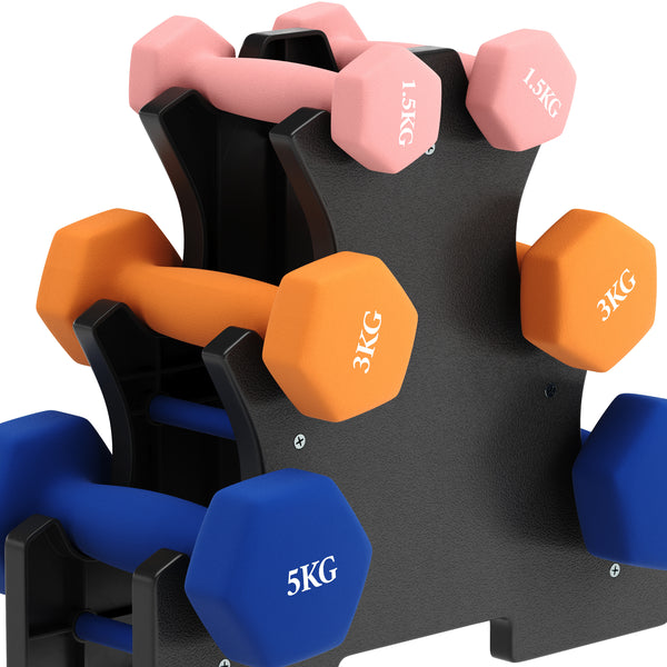 Kurzhantel Set 1.5 - 5 kg mit Ständer