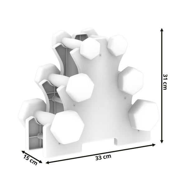Kurzhantel Set 1.5 - 5 kg mit Ständer