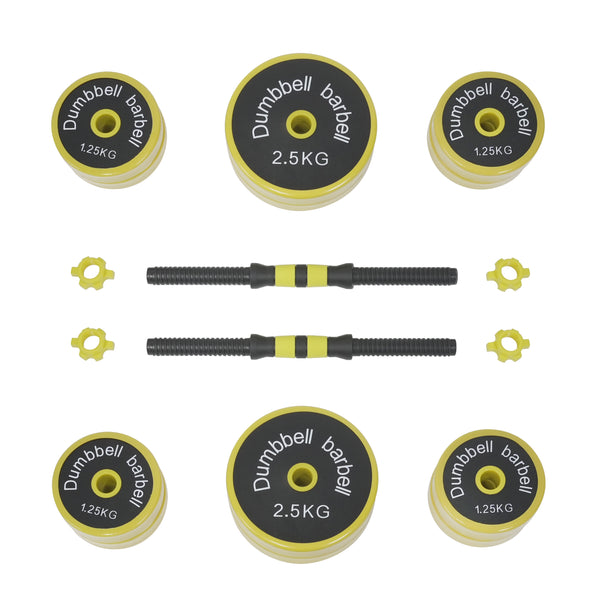 Kurzhantel Set gelb 2 x 10 kg