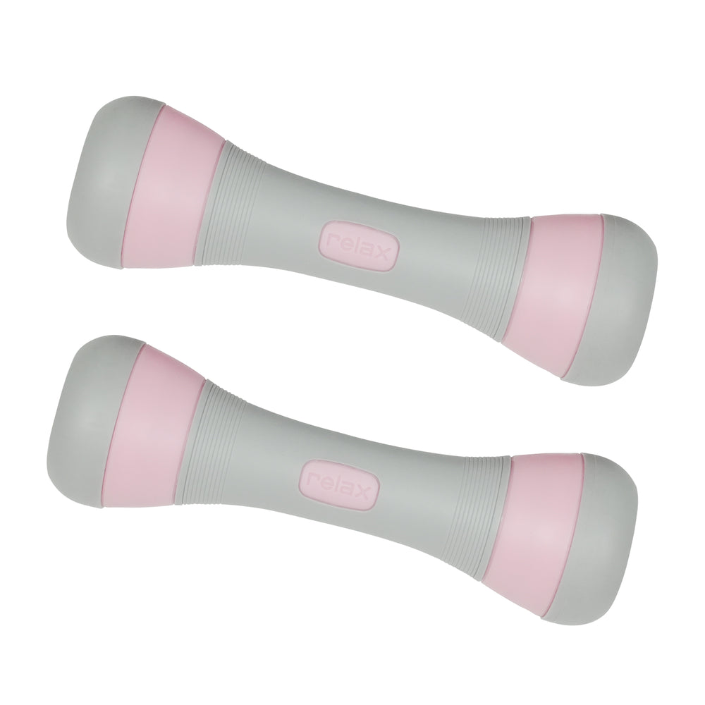 Kurzhantel verstellbar 2 x 1 - 2 kg grau/rosa