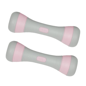 Kurzhantel verstellbar 2 x 1 - 2 kg grau/rosa