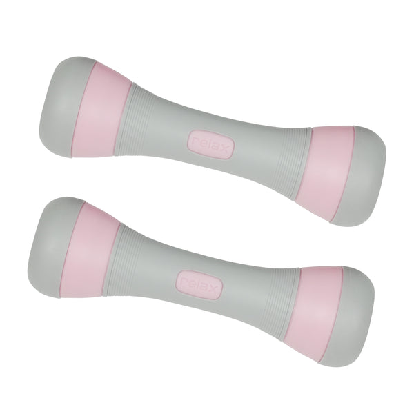 Kurzhantel verstellbar 2 x 1 - 2 kg grau/rosa