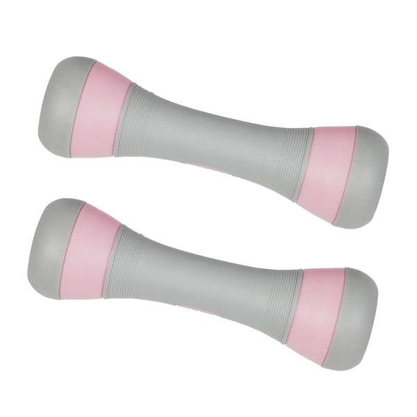 Kurzhantel verstellbar 2 x 1 - 2 kg grau/rosa