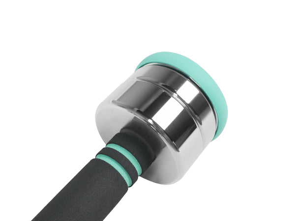 Kurzhantel verstellbar 2 x 2.5 - 5 kg silber/türkis