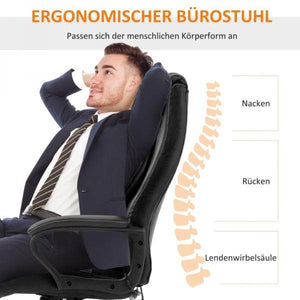 Massagebürostuhl Gamingstuhl 6 Vibrationspunkte schwarz