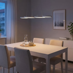 LED Hängelampe LEGGERO 88 x 31 cm weiss