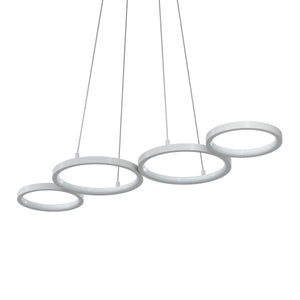 LED Hängelampe LEGGERO 88 x 31 cm weiss