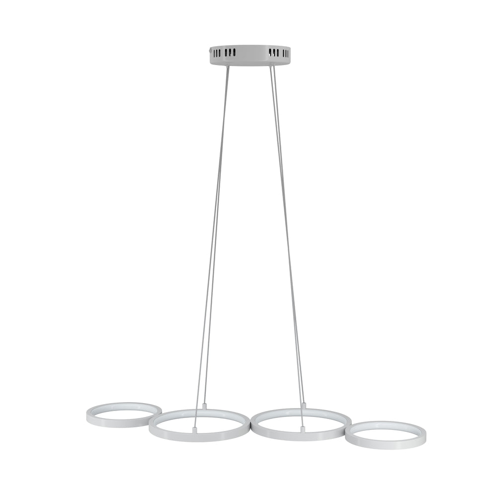 LED Hängelampe LEGGERO 88 x 31 cm weiss