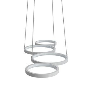 LED Hängelampe LEGGERO 88 x 31 cm weiss