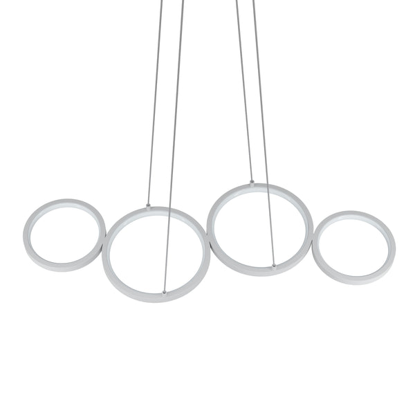 LED Hängelampe LEGGERO 88 x 31 cm weiss