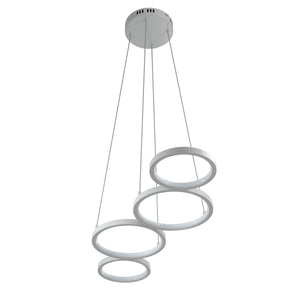 LED Hängelampe LEGGERO 88 x 31 cm weiss