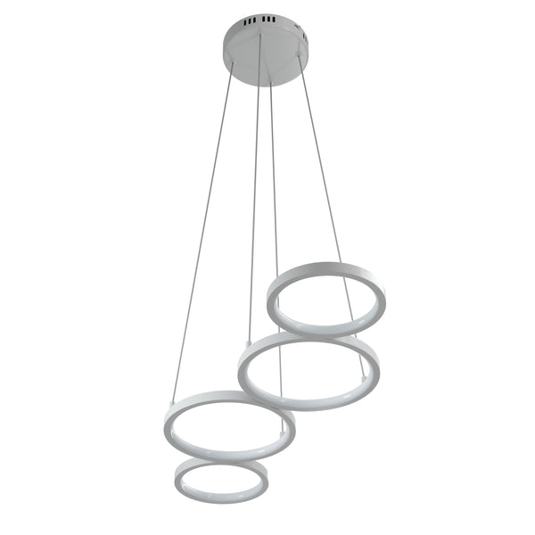 LED Hängelampe LEGGERO 88 x 31 cm weiss