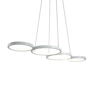 LED Hängelampe LEGGERO 88 x 31 cm weiss
