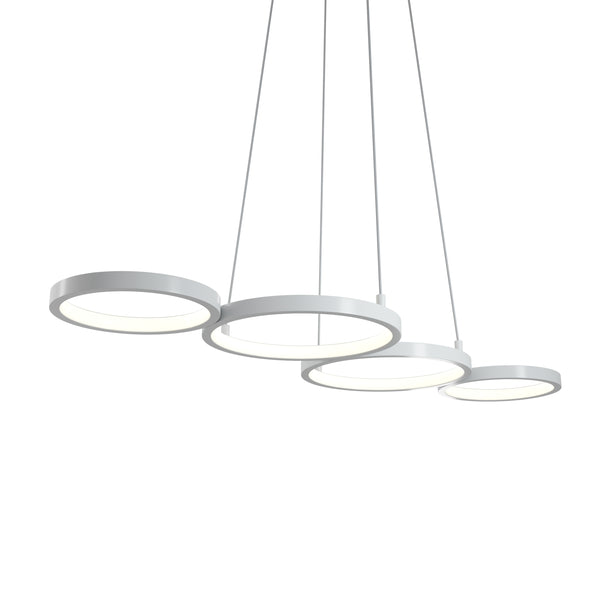 LED Hängelampe LEGGERO 88 x 31 cm weiss