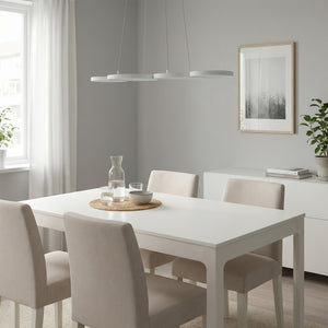 LED Hängelampe LEGGERO 88 x 31 cm weiss