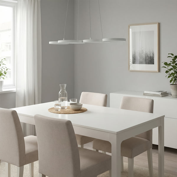 LED Hängelampe LEGGERO 88 x 31 cm weiss