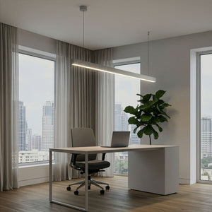 LED Hängelampe LINA 128 cm silber