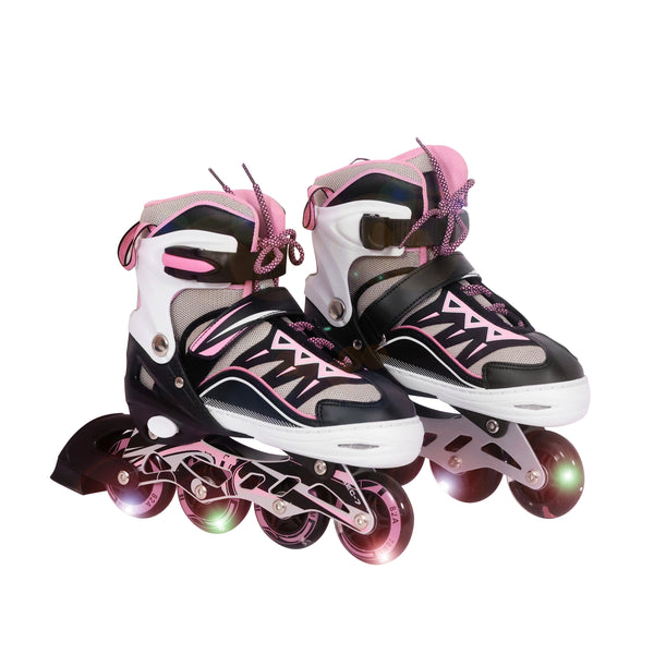 LED Inlineskates Grösse 34 - 39 verstellbar pink