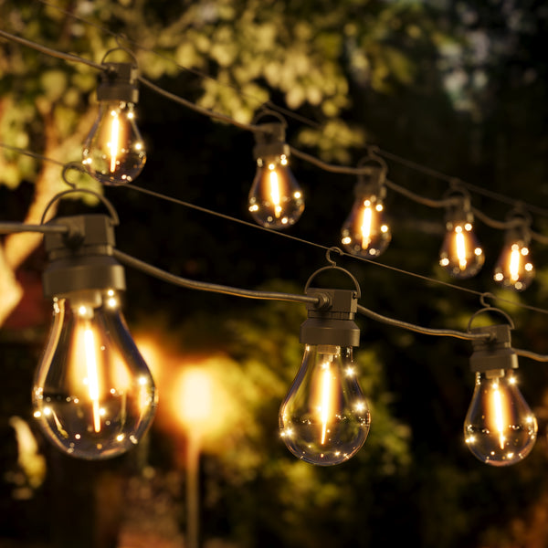LED Lichterkette Outdoor mit 25 Glühbirnen 15 m