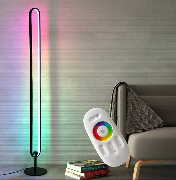 LED RGB Stehlampe LEANO schwarz