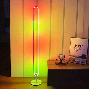 LED RGB Stehlampe LEANO weiss